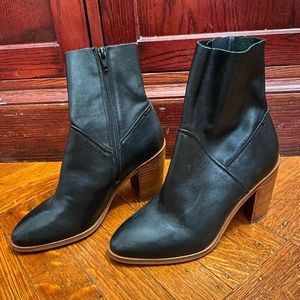 ALDO Black Leather Booties size 6
